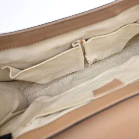 GUCCI Logo Emily Guccissima GG Pattern Chain Shoulder Bag Leather Beige 74KA690 - Picture 11 of 16